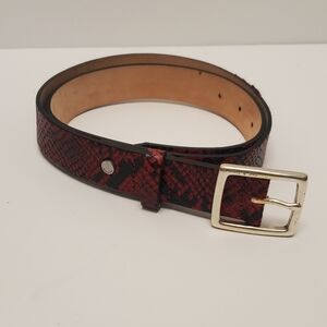Rag & Bone Red Snake Skin Belt 39 inches